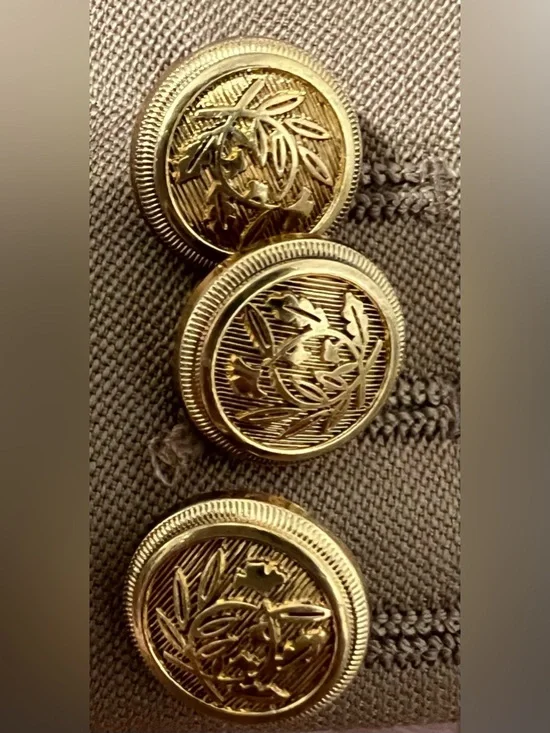 Chloé Wool Blazer Brown Double Breasted Gold Button Luxury Paris Designer - Picture 5 of 13